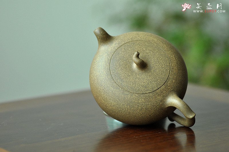 紫砂壶图片：精灵清雅 线条流畅  全手文气茄瓜 普洱利器 - 美壶网