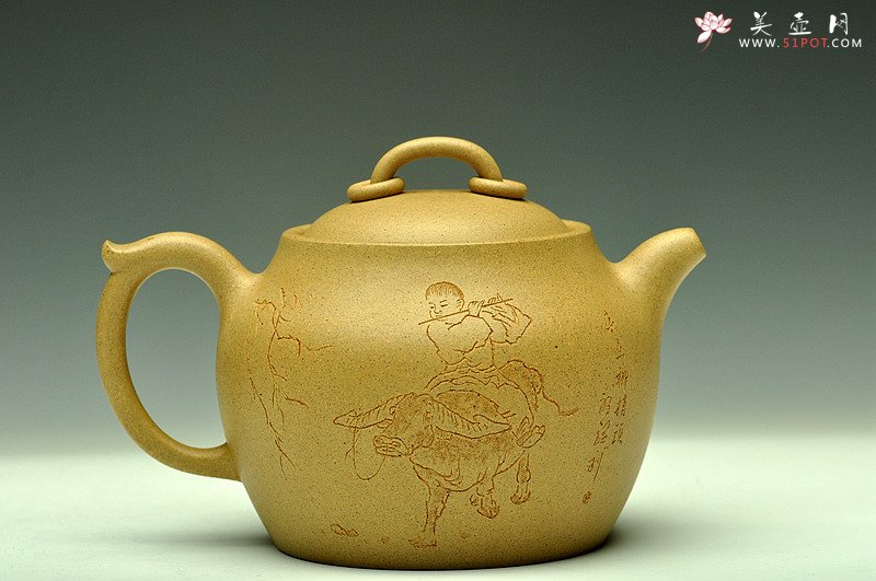 紫砂壶图片：文气作品  线条含蓄流畅 全手虚极 - 美壶网