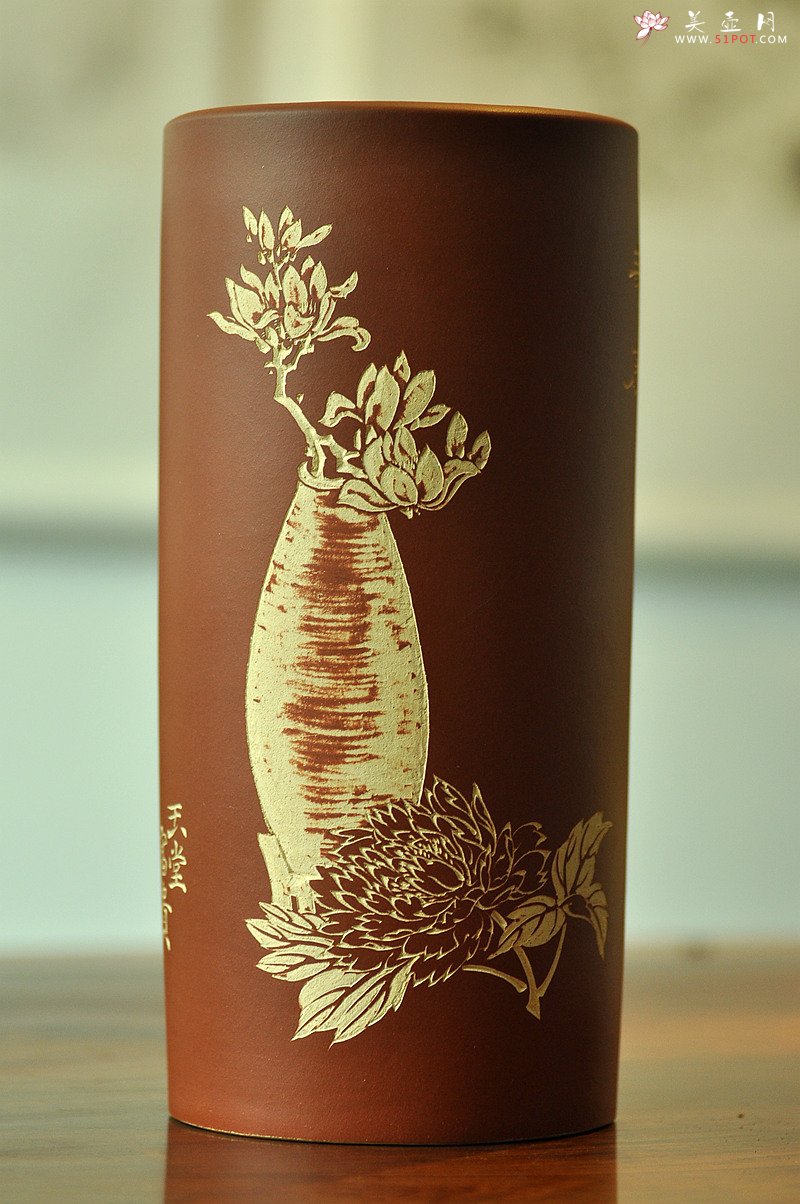 紫砂壶图片：雅室 陆轶舟精心装饰 吉祥帽筒一对 文气耐品~ - 美壶网