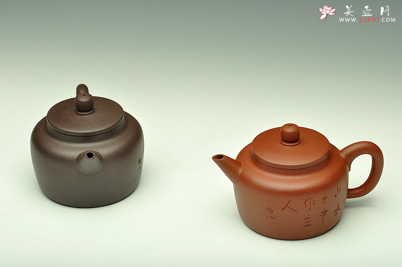 紫砂壶图片：美壶特惠 山水之中作主人 摹古剑流德中对壶 茶人最爱~价格为单款 - 美壶网