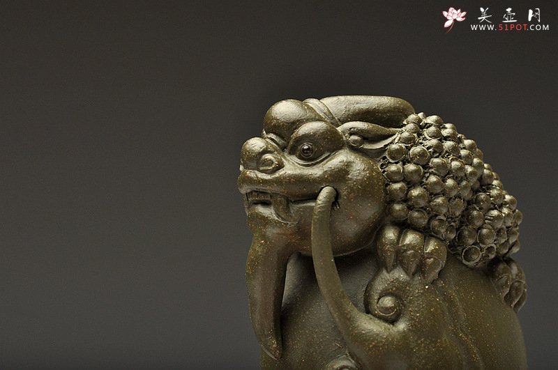 紫砂壶图片：做工精致 神态细腻~ 如意绿龙 - 美壶网