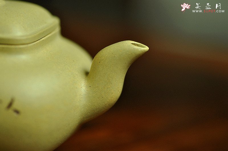 紫砂壶图片：文气小壶 器形端庄周正 本绿小传炉 - 美壶网