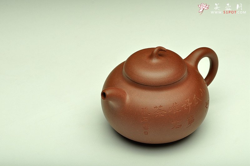 紫砂壶图片：家藏老紫泥 极易泡养~ 敦厚可人  全手茄段 - 美壶网