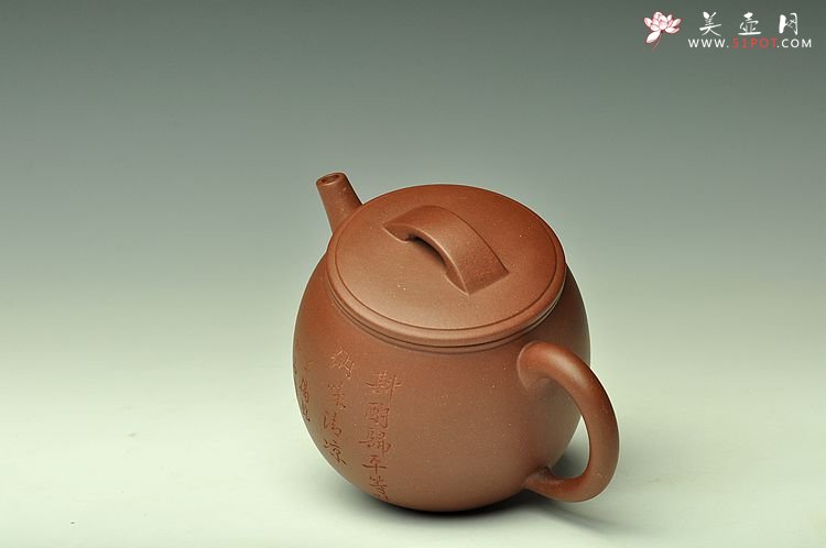 紫砂壶图片：和石装饰  全手米仓 实用精品 - 美壶网