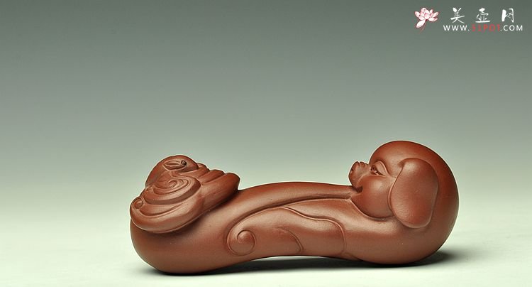 紫砂壶图片：精品茶宠如意狗 福猪 灵蛇 云龙 - 美壶网