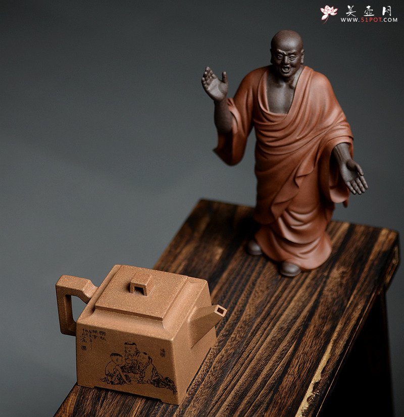 紫砂壶图片：精品老段 古韵十足 挺拔刚劲 全手镶片 中正壶 - 美壶网