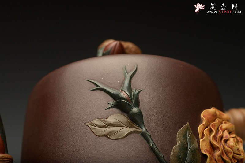 紫砂壶图片：那些花儿之月季花~ 精品重器 大美无言o(∩_∩)o  - 美壶网