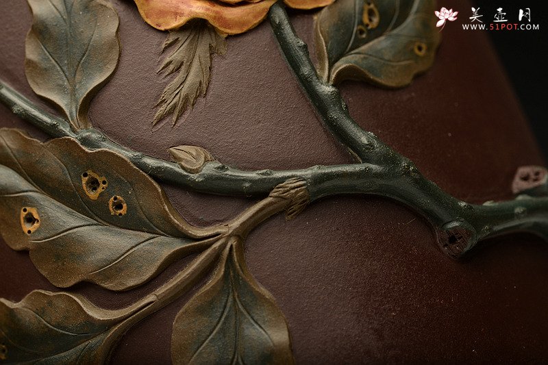 紫砂壶图片：那些花儿之月季和映山红~ 精品重器 - 美壶网