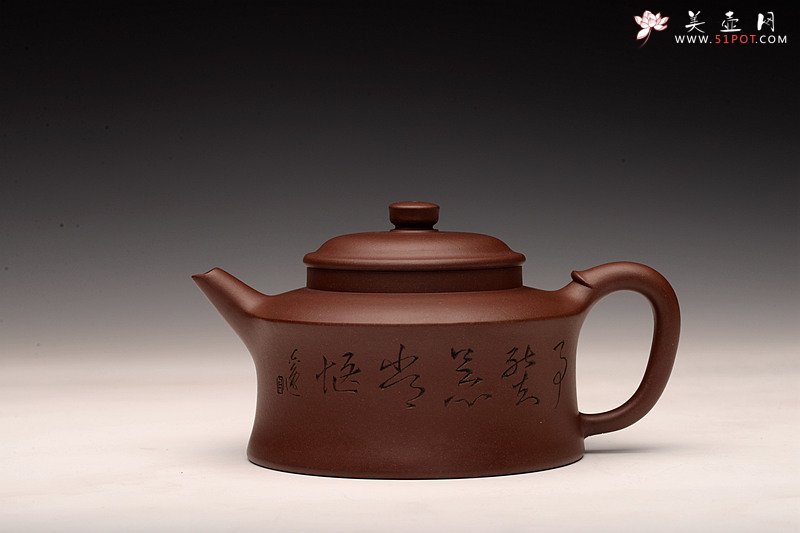 紫砂壶图片：强强联合 曲峰经典作品  全手玉龙禅锺 陆轶舟装饰 - 美壶网