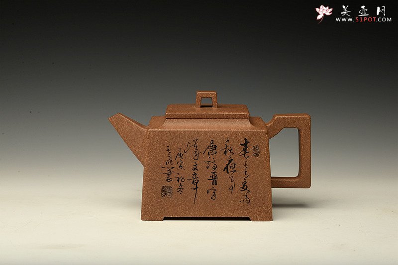 紫砂壶图片：精品老段 古韵十足 挺拔刚劲 全手镶片 中正壶 - 美壶网