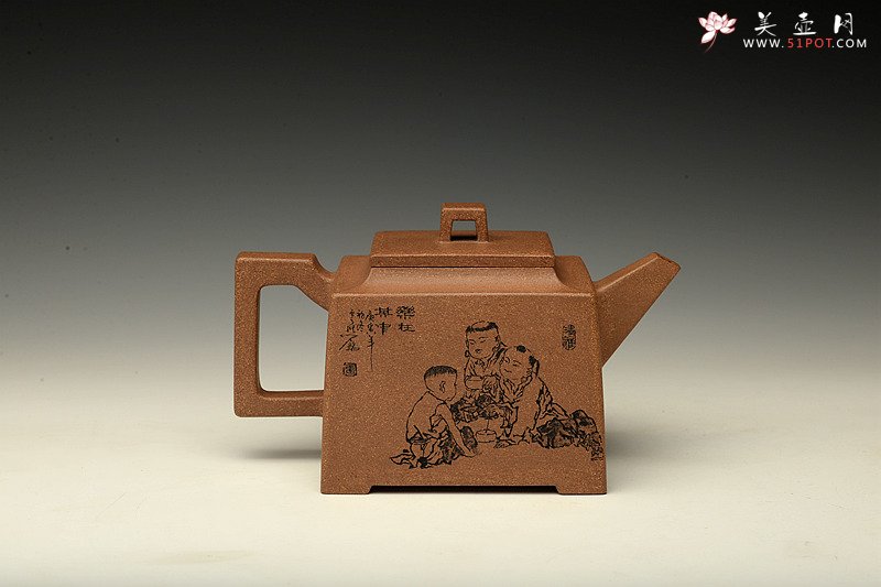 紫砂壶图片：精品老段 古韵十足 挺拔刚劲 全手镶片 中正壶 - 美壶网