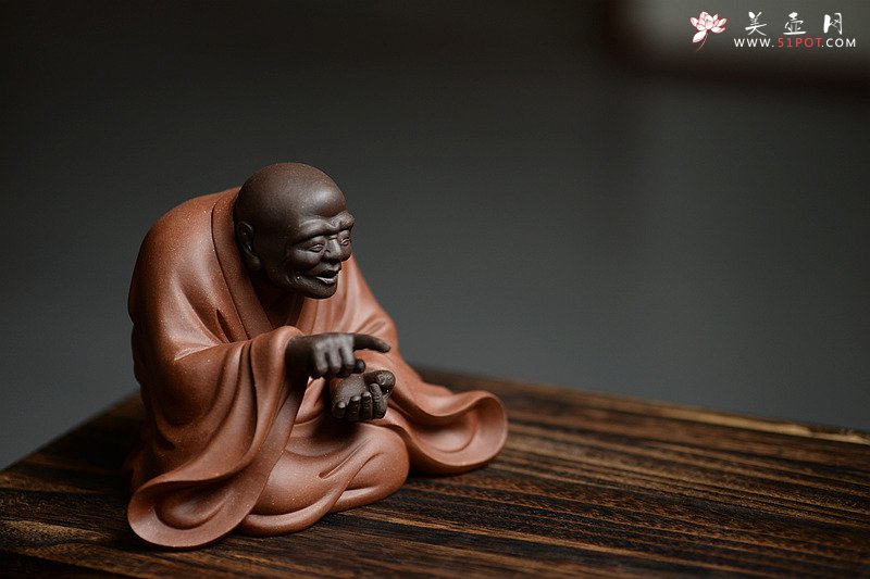 紫砂壶图片：历时两年创作~王健扛鼎之作十八罗汉之论道罗汉和说法罗汉~ - 美壶网