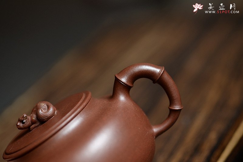 紫砂壶图片：大口实用 憨厚可人 全手竹趣 创意花货 - 美壶网