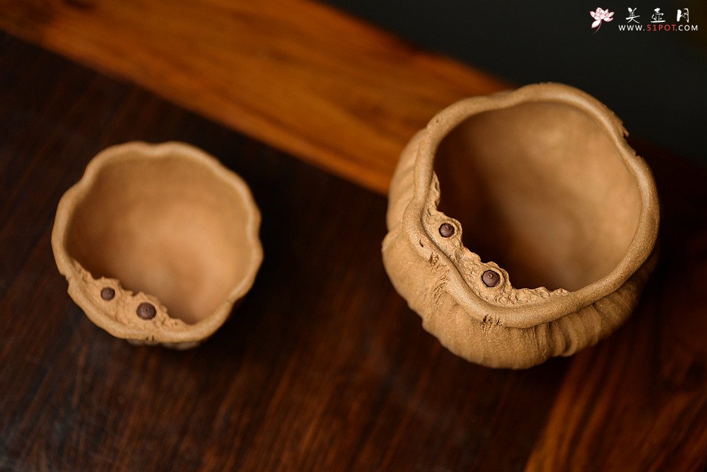 紫砂壶图片：莲子可动 学院派之莲蓬主人杯一对 数量有限~ - 美壶网