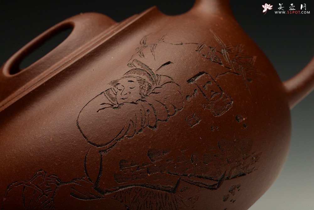 紫砂壶图片：谭华斌近作 牧归 刀法精炼 美壶特惠 - 美壶网