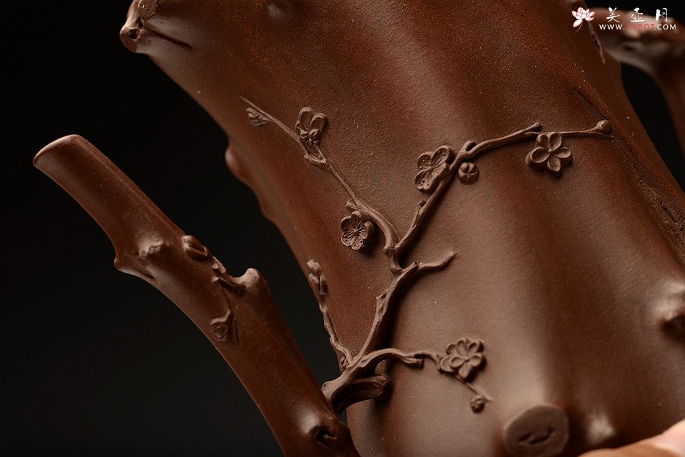 紫砂壶图片：精品重器 顾正芳甲午扛鼎巨作 梅桩套壶 诸友欣赏 - 美壶网