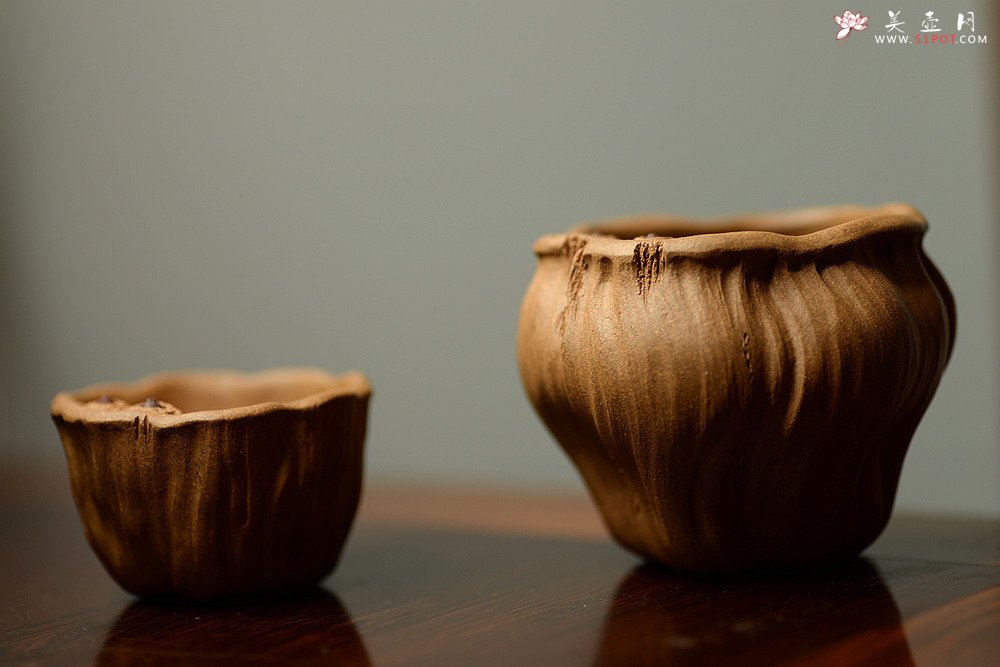 紫砂壶图片：莲子可动 学院派之莲蓬主人杯一对 数量有限~ - 美壶网