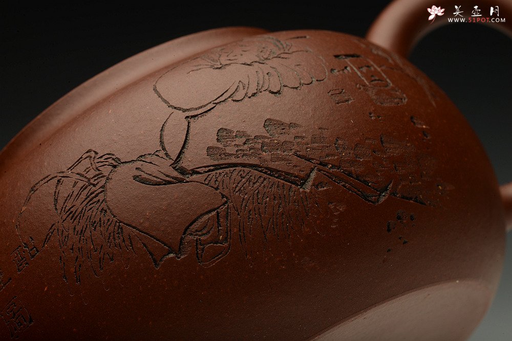 紫砂壶图片：谭华斌近作 牧归 刀法精炼 美壶特惠 - 美壶网