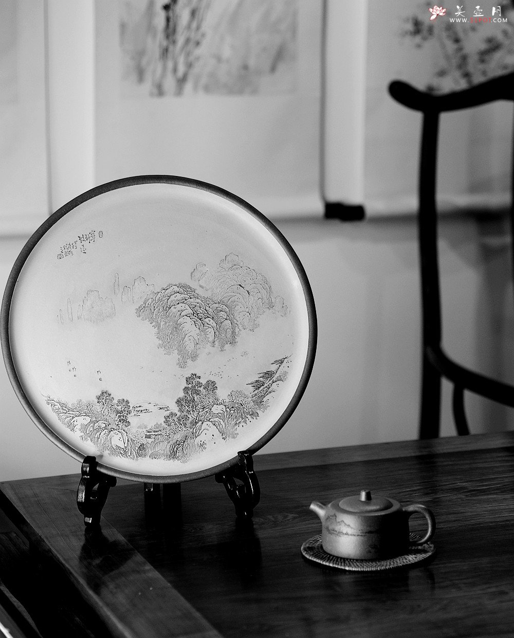 紫砂壶图片：油润降坡泥 山水清味~ 曼生井栏 - 美壶网