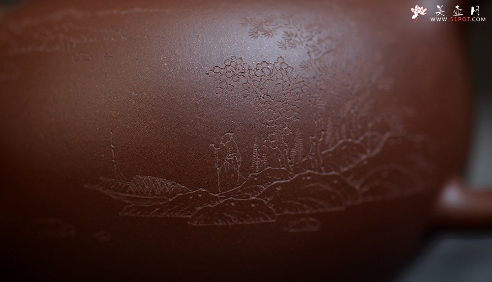 紫砂壶图片：曲峰精品 国师和石装饰 传统刹凹 全手掇只 推荐细品~ - 美壶网