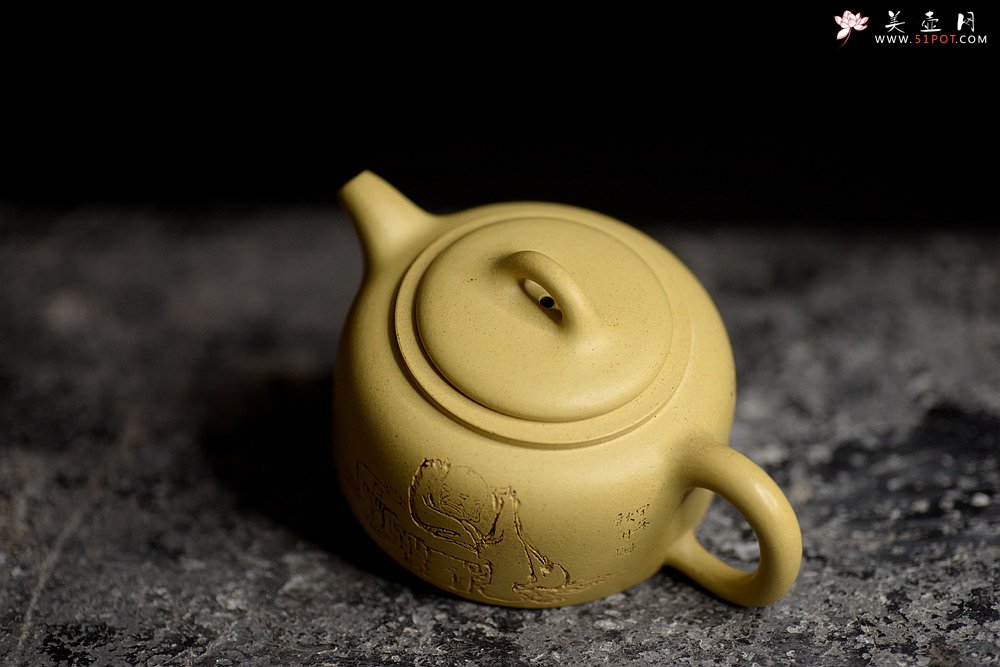 紫砂壶图片：传统器形之曼生井栏 本山绿 - 美壶网