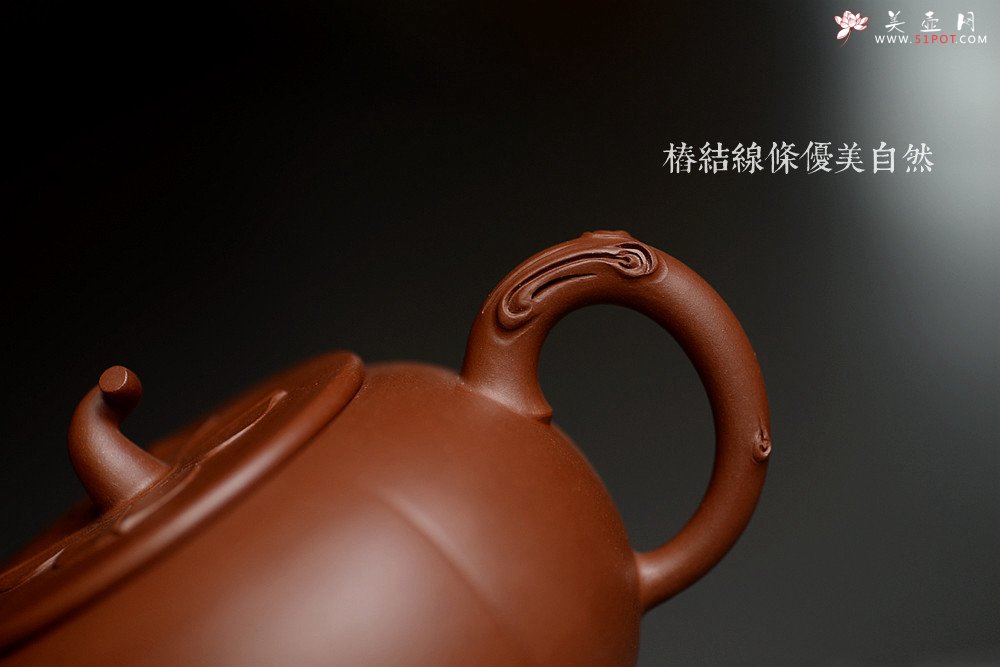 紫砂壶图片：曲峰原创作品 全手柿意 事事如意 精品花货 - 美壶网