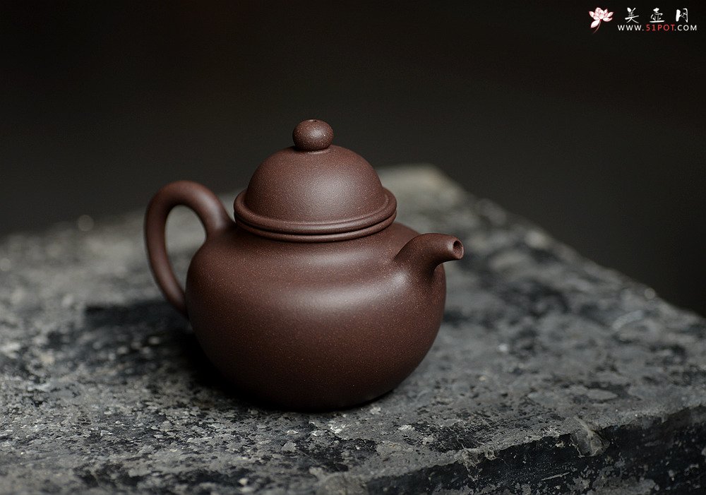 紫砂壶图片：美壶特惠 原矿紫泥 传统经典 寿珍掇球 - 美壶网