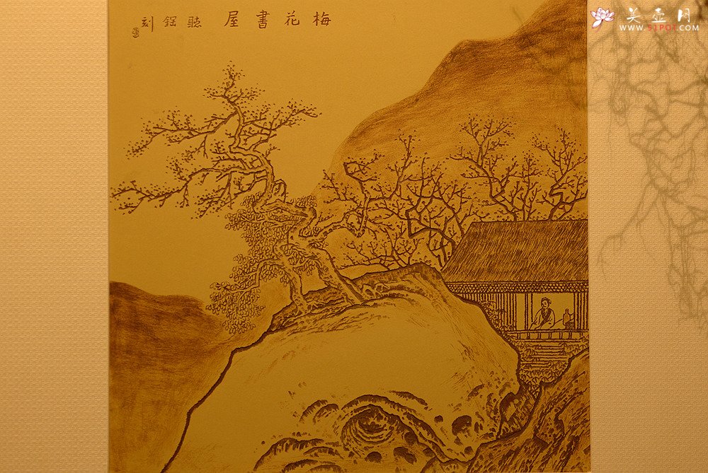 紫砂壶图片：张听刚新意装饰 山水壁画 韵味十足 - 美壶网