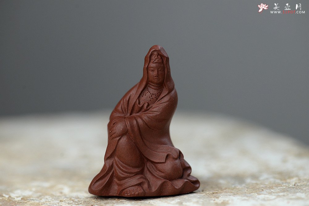 紫砂壶图片：慈悲祥和 坐观音 - 美壶网