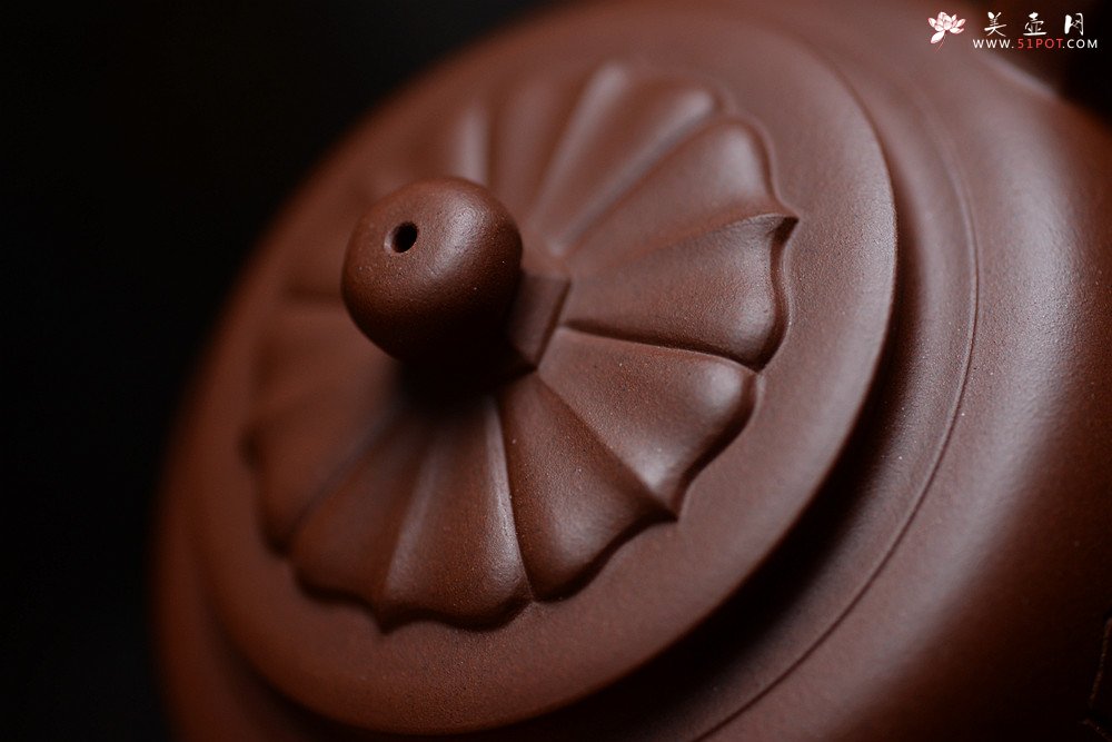 紫砂壶图片：刘世涛自撰壶铭 大富贵菱花 浑厚大气 装饰耐品~ - 美壶网