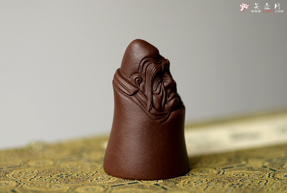 紫砂壶图片：精品茶宠 手把件 精致  守禅 - 美壶网