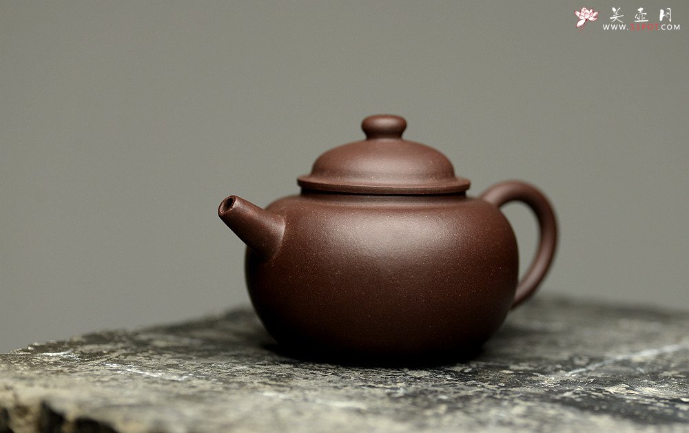 紫砂壶图片：张智耀新作 实用佳器 原矿紫泥 全手薄胎巨轮珠 - 美壶网