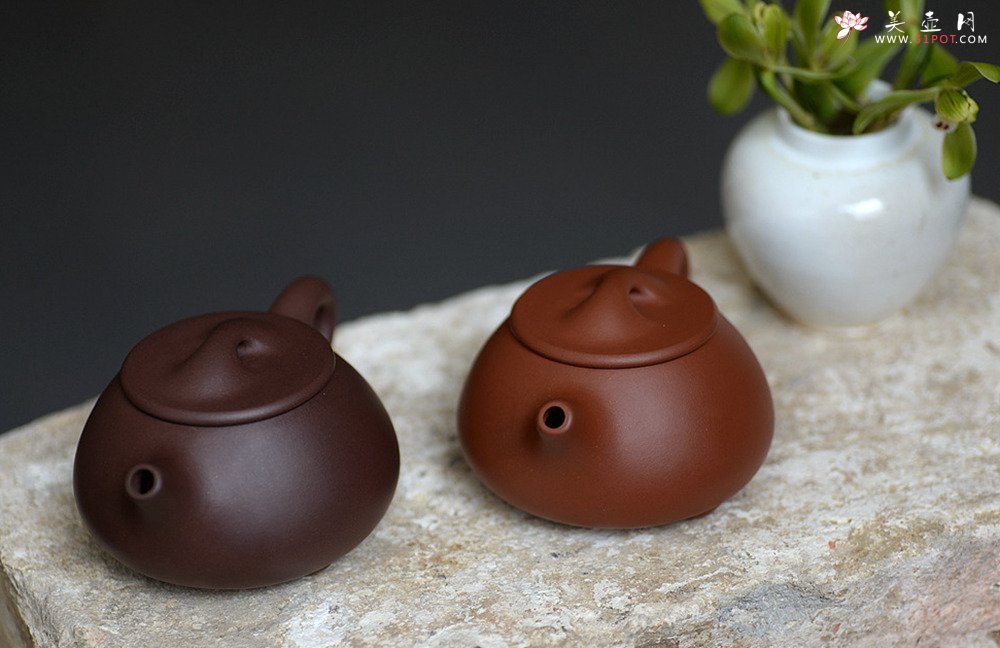 紫砂壶图片：美壶特惠之石瓢对壶 传统实用 紫砂入门必选 - 美壶网