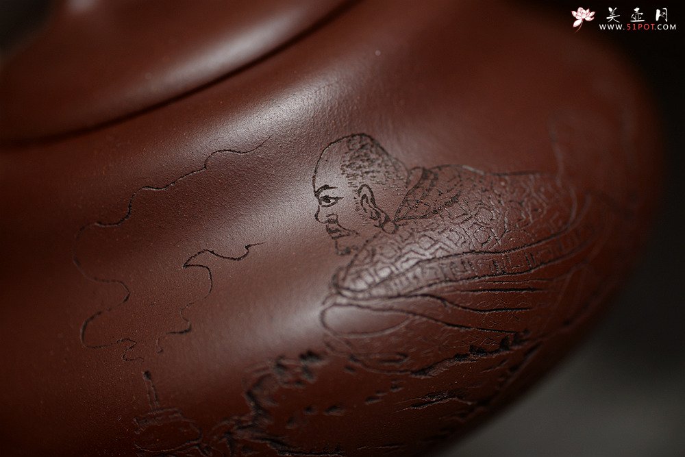 紫砂壶图片：坐禅达摩~ 葫芦茶叶罐 浑厚圆润 - 美壶网