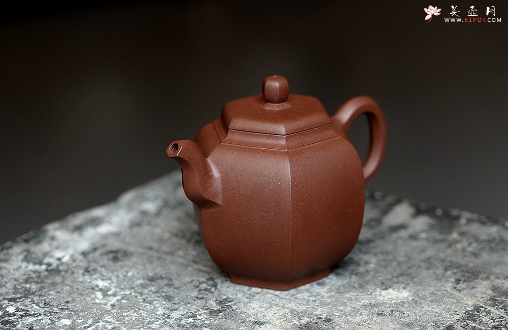 紫砂壶图片：马建鹏作品 美壶特惠 全手六方宝灯 工整挺拔 - 美壶网