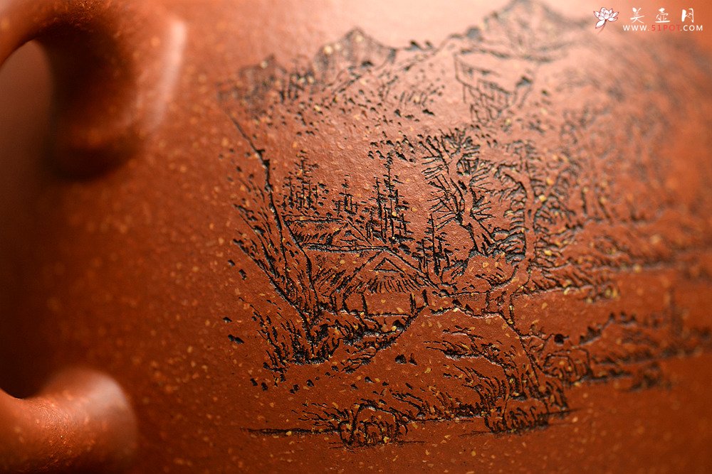 紫砂壶图片：山水清味 红山 油润降坡泥 - 美壶网