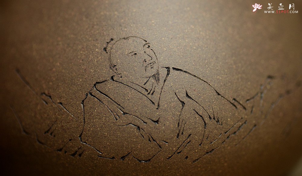 紫砂壶图片：万阗阗最新力作国助和石精刻 全手龙蛋 飘逸俊秀 文气十足 - 美壶网