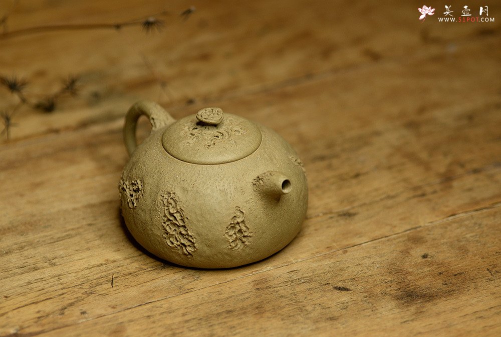 紫砂壶图片：肌理丰富 拙味~ 全手薄胎龚春 ~沧桑质感 - 美壶网