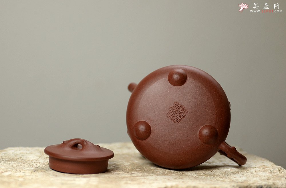 紫砂壶图片：实用花器 饱满可爱 松石瓢 - 美壶网