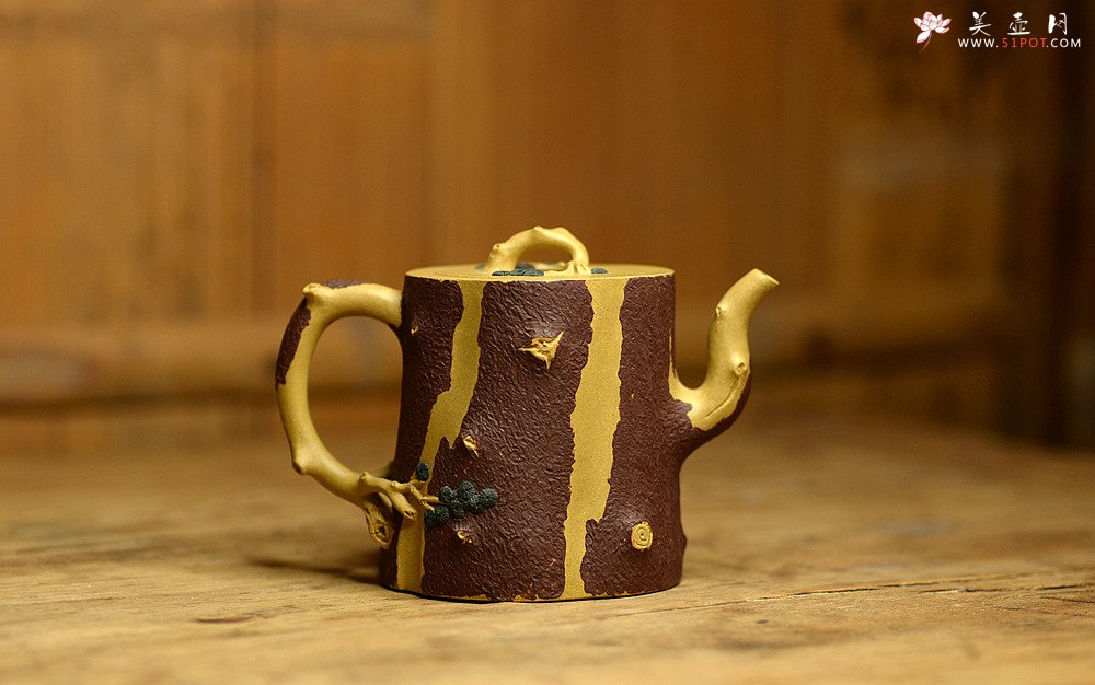 紫砂壶图片：单志萍新品 全手松桩  挺拔 文气秀雅 - 美壶网