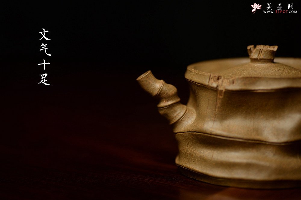 紫砂壶图片：林秀明原创学院派 道法自然  全手闻竹系列 文气十足 - 美壶网