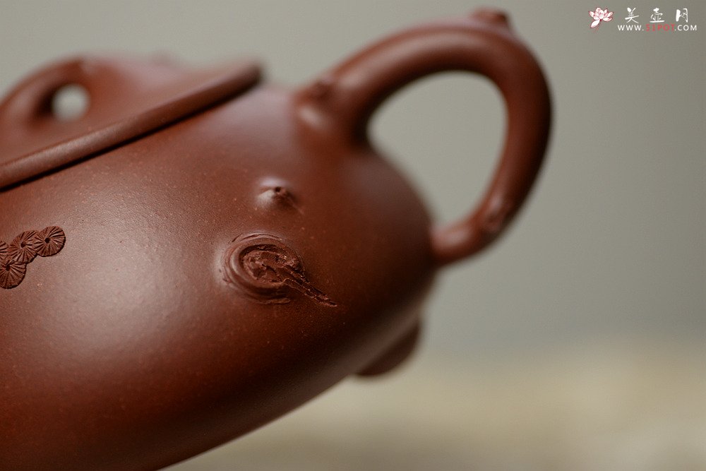紫砂壶图片：实用花器 饱满可爱 松石瓢 - 美壶网