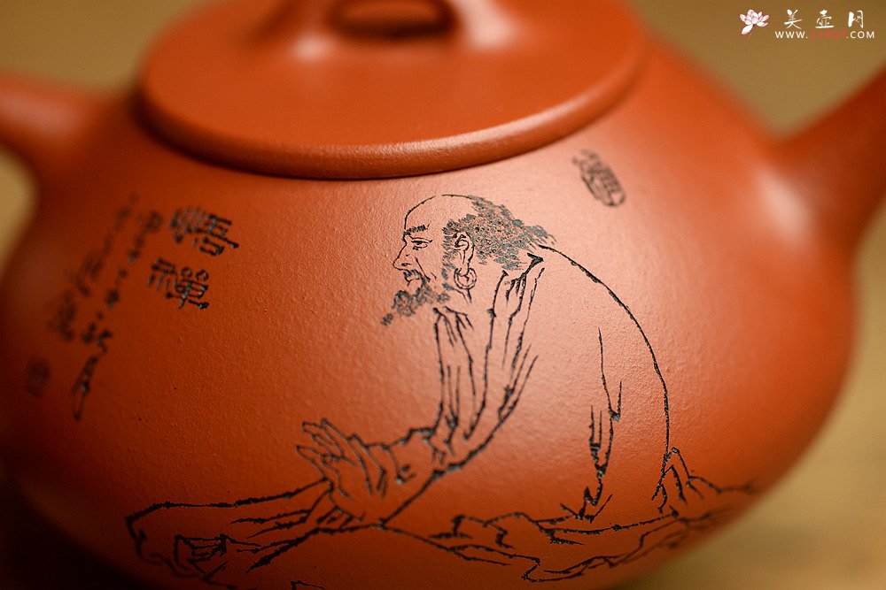 紫砂壶图片：张云熙 文气佳作 娇艳小红泥 平底石瓢 挺拔清秀 - 美壶网