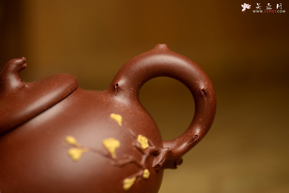 紫砂壶图片：单志萍作品 大气饱满 实用花器 凌寒 - 美壶网