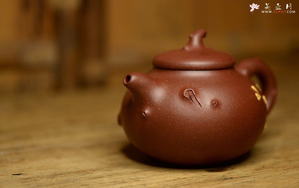 紫砂壶图片：单志萍作品 大气饱满 实用花器 凌寒 - 美壶网