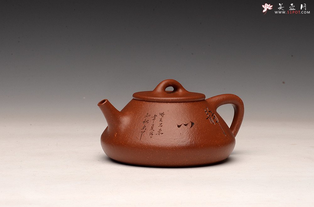紫砂壶图片：周斌全手力作  优质油润降坡泥 合瓢 知秋装饰 - 美壶网