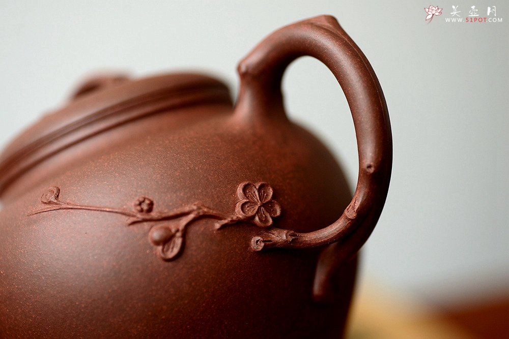 紫砂壶图片：潘丹初原创‘秀气’系列之腊梅 纯净底槽青 朴实素雅 刚挺 - 美壶网