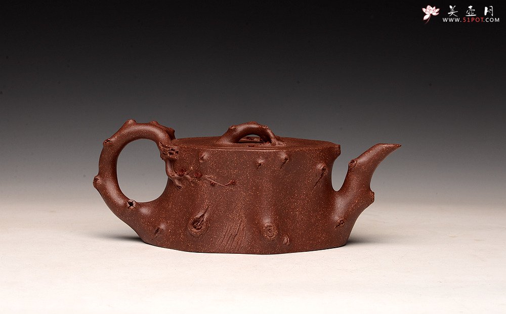 紫砂壶图片：单志萍新作 苍劲之意 古拙之风  全手梅桩 经典作品 - 美壶网