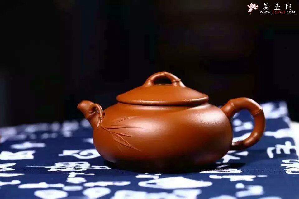 紫砂壶图片：扁竹鼓 - 美壶网