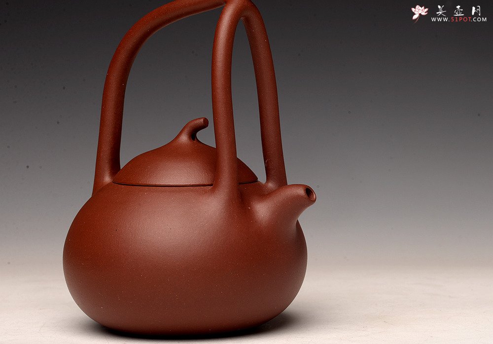 紫砂壶图片：张悦全手工新品 匏瓜提梁 颇有难度 精美之作  - 美壶网